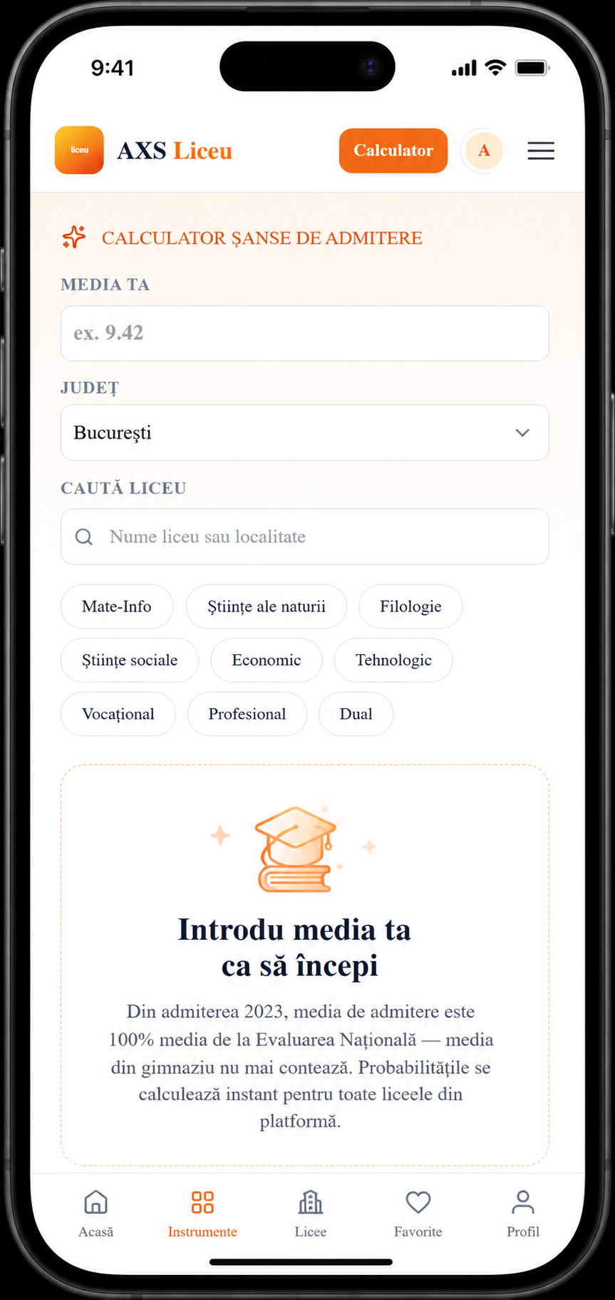 Calculator de șanse pe telefon